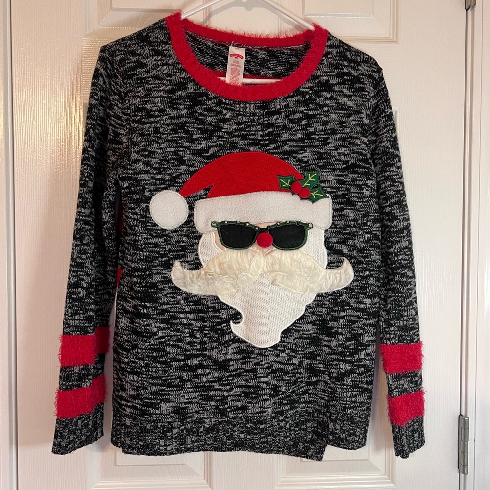 - Holiday time Santa Christmas sweater ladies small